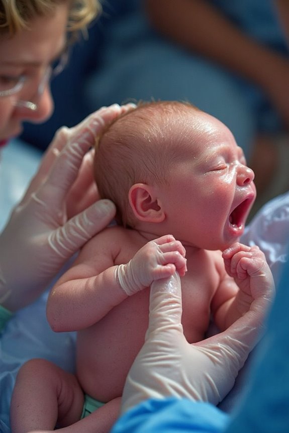 crying signals birth transition