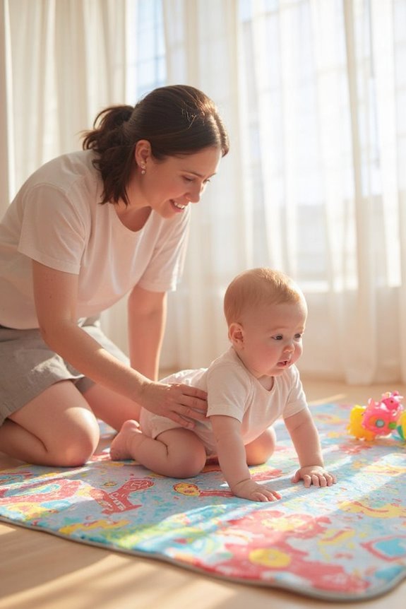 encourage baby crawling skills