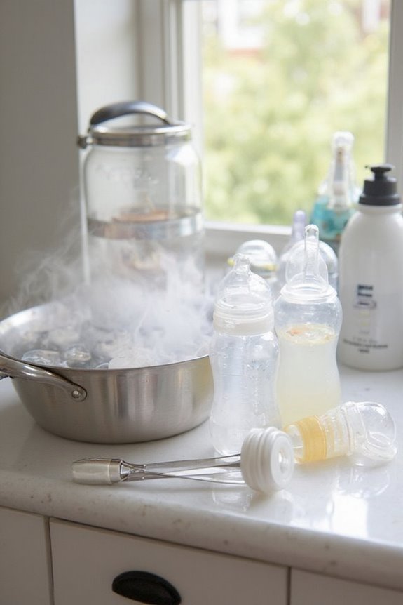 sterilize baby bottles safely